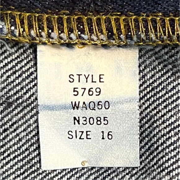 Ralph Lauren Lauren Jeans Co. Dark Wash High Rise Straight Jeans Size 16 - Picture 4 of 6